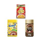 Nestlé Gold Corn Flakes Tam Tahıllı Mısır Gevreği 650 G x 1, Nesquik Çikolatali Toz Içecek - 0,01 gr