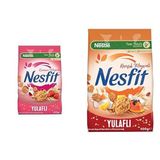 Nestlé Nesfit Kırmızı Meyveli Tam Tahıl ve Pirinç Gevreği, 400 g ve Nestlé Nesfit Tam Tahıllı Karışık Meyveli Mısır Gevreği, 400 g