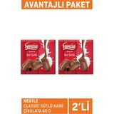 Nestle Classic Sütlü Kare Çikolata 2 X 60 G (6'Li Paket)