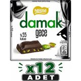 Nestle Nestlé Damak Gece Antep Fıstıklı %55 Bitter Çikolata (60 G) X12 Adet - 60 gr