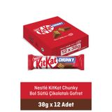 Nestle Nestlé KitKat Chunky Bol Sütlü Çikolatalı Gofret 38 g X12 ADET