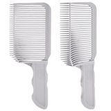 NestNook V şeklinde tarak, Fade Comb, profesyonel saç kesme tarağı, ısıya dayanıklı FlatTop tarak, kuaför veya evde (gri, 2 adet)