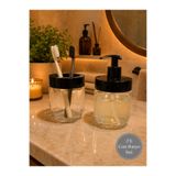 Nesto Home 2'l Cam Banyo Seti Sıvı Sabunluk ve Diş Fırçalık 425 ml