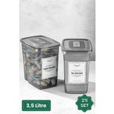 Nesto Home 2li Strip Mega Boy Toz Ve Tablet Deterjan Saklama Kutusu 2x(3,5 Litre