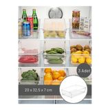 Nesto Home 3'lü Kapaksız Çok Amaçlı Içecek, Buzdolabı & Dolap Içi Düzenleyici Küçük Boy 20x32,5x7 Cm