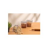 Nesto Home 3'lü Set 2100 ml Silikon Contalı Dikdörtgen Erzak Saklama Kabı
