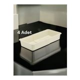 Nesto Home 4'lü Set Boyu Ayarlanabilir Çok Amaçlı Çekmece İçi Düzenleyici Kaşıklık Ve Bıçaklık Set Büyük Boy