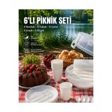 Nestora Garden Taşınabilir Çantalı 6 Kişilik Piknik Seti - 32 Parça