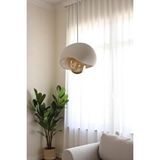 Nestvibe Beton Görünümlü Modern Şık Tarz Avize (25cm) Oturma Odası Salon Yatak Odası (ampul Dahil Değildir) Beyaz