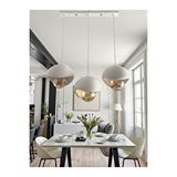 Nestvibe Caka Tepsili 3 Lü Sarkıt Avize Rustik E27 Modern Avize Beton Görünüm Bohem (ampul Dahil Değildir) Beyaz