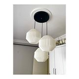 Nestvibe Origami Modern Bohem 3lü Sarkıt Avize Oturma Odası,salon,çocuk Odası,ofis Şık Ve Rustik Aydınlatma Siyah