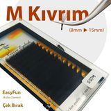 Nesura Eyelash İpek Kirpik 0.07 M Kıvrım Mix Kutu 8-15MM - Easyfun Çek Bırak İpek Kirpik - --