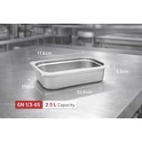 Net Çelik Gastronom Küvet Gn 1/3-65 - 32.5 cm