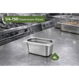 Net Çelik Gastronom Küvet Gn 1/4-150