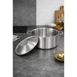 Net Çelik Kapaklı Endüstriyel Silindir Tencere 36X17 cm 17 Litre - Inox