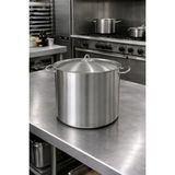 Net Çelik Kapaklı Endüstriyel Silindir Tencere 50X30 cm 58 Litre - Inox