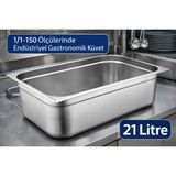 Net Çelik NET ÇELİK Gastronom Küvet 1/1-150 21 Litre - 21 lt