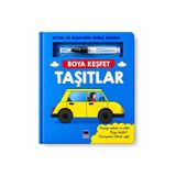Net Çocuk Yayınları Boya Keşfet Taşıtlar Sihirli Su ile Boyama Kitabı Tekrar Kullanılabilir Su Kalemi Dahil 3+ Yaş