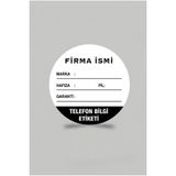 NET REKLAM Kişiye Özel Firma Logolu Telefon Bilgi Etiketi - 5x5 cm Yuvarlak UV Baskı Sticker
