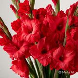 Net Tarım 3 Adet Kırmızı Glayör Swan Gladiolus Çiçeği Soğanı