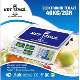 Net Terazi ACS-809T 40 kg Kapasite Elektronik Terazi Para Kontrol Cihazı