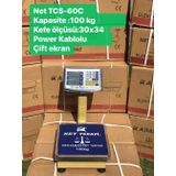 Net Terazi Tcs-60c 100Kg Terazi Kafe Ölçüsü 30x34 Manav Bakkal Terazi