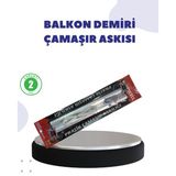 Netafast 25x60 Balkon Askılığı Kare Demir Uyumlu Hava Dayanıklı Çamaşır Askısı - TEOLSA7695-3139