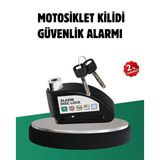 Netafast Titreşim Sensörlü Alarm Disk Kilidi Motosiklet Scooter Bisiklet - TEOLSA1944-6661
