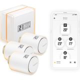 Netatmo Paketi Akıllı Termostat + 3 Termostatik Kafa, Wifi, Uygulama Üzerinden Uzaktan Kumanda, Bireysel Isıtmayla Uyumlu, Nbu-Nth-Nav-Eu