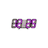 Netavantaj 3D Led Dijital Alarm Termometre Takvim Özellikli Masa Duvar Saati Pembe