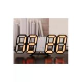 Netavantaj 3D Led Dijital Alarm Termometre Takvim Özellikli Masa Duvar Saati Turuncu
