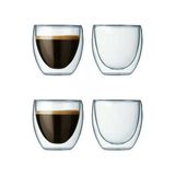 Netavantaj Çift Camlı Espresso Shot Bardak Seti 4 Adet 80ML