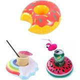 Netavantaj Donut Karpuz Gökkuşağı 3lü Şişme Havuz Deniz Şişme Bardak Tutucu Float Bar Seti