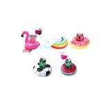 Netavantaj Futbol Karpuz Flamingo Donut Gökkuşağı Desenli Şişme Havuz Bardak Tutucu