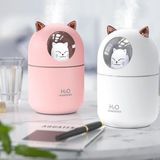 Netavantaj Oto Ve Ev Kedi Karakterli Rgb Ledli Hava Nemlendirici Buhar Makinesi Beyaz