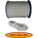 NetBazaars 10 mm Sentetik Iskota Halat, Dağcı Ipi, Kamyoncu Halatı, Outdoor Kamping Piknik Salıncak Halatı, 20 Metre