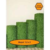 NetBazaars 1,2x2 Metre Çim Çit, Bahçe Çiti, Dekoratif Telli Çit, Yapay Çim Çit