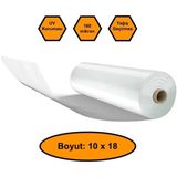NetBazaars 160 Micron Naylon Örtü, Şeffaf Su Geçirmez Naylon, 10X18 Metre