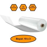 NetBazaars 160 Micron Naylon Örtü, Şeffaf Su Geçirmez Naylon, 10X3 Metre