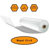 NetBazaars 160 Micron Naylon Örtü, Şeffaf Su Geçirmez Naylon, 12X8 Metre