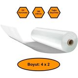 NetBazaars 160 Micron Naylon Örtü, Şeffaf Su Geçirmez Naylon, 4x2 Metre