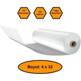 NetBazaars 160 Micron Naylon Örtü, Şeffaf Su Geçirmez Naylon, 4X32 Metre