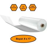 NetBazaars 160 Micron Naylon Örtü, Şeffaf Su Geçirmez Naylon, 8X17 Metre