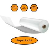 NetBazaars 160 Micron Naylon Örtü, Şeffaf Su Geçirmez Naylon, 8X21 Metre