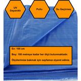 NetBazaars 1X100 Metre Mavi Balkon Örtüsü Branda, Seperatörü, Balkon Çadır Bezi, Uv Dayanımlı