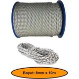 NetBazaars 8 mm Sentetik Iskota Halat, Dağcı Ipi, Kamyoncu Halatı, Outdoor Kamping Piknik Salıncak Halatı, 10 Metre