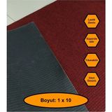 NetBazaars Bordo Çelik Halı, Yolluk, Lastik Tabanlı, 1X10 Metre, Kaydırmaz