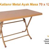 NetBazaars PLASTİK KATLANIR MASA 70X120 ÖLÇÜLERİNDE