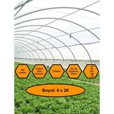 NetBazaars Sera Naylonu, 36 Aylık, 5 Katkılı, 350 Micron 6X26 Şeffaf Sera Örtüsü, Uv Dayanımlı, Ir, Ev, Ab, Ld