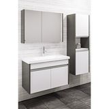 Netdeko Aden 80 Cm Banyo Dolabı - Boy Dolap Dahil Antrasit